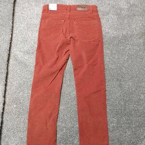 Mayoral Boys Size 6 Corduroy Trousers Slim fit Pants Rust Brown Orange NWT